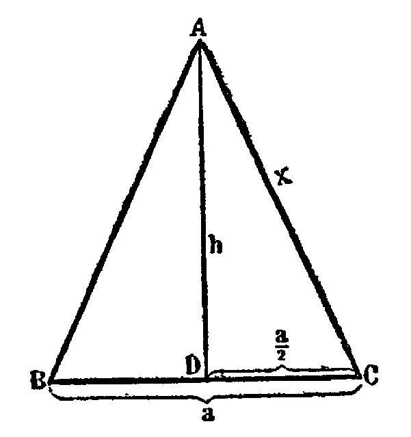Рис 61 В равнобедренном треугольнике ABC известны основание ВСа и высота - фото 60