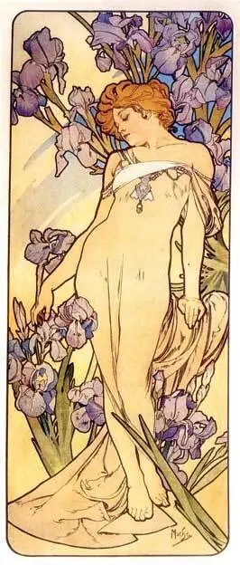 Альфонс Муха Серия Цветы Ирис 1898 Альфонс Муха Серия Цветы Лилия - фото 92