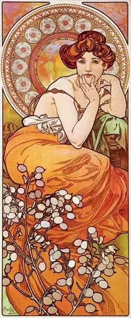 Альфонс Муха Серия Драгоценные камни Топаз 1900 Альфонс Муха Серия - фото 95