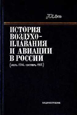 Петр Дузь История воздухоплавания и авиации в России (июль 1914 г. - октябрь 1917 г.) обложка книги