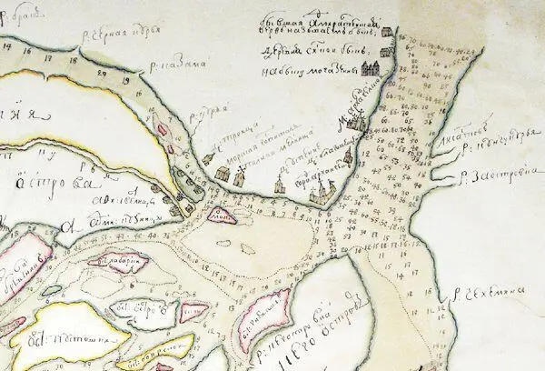 Архангельск в начале XVIII в фрагмент карты 1771 г Из фондов РГАДА Выше - фото 20