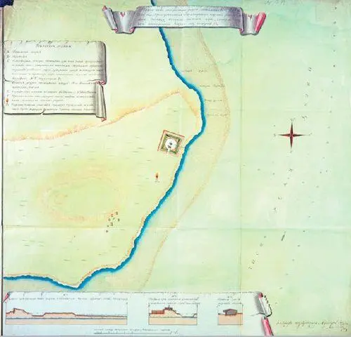 Планы и профили редутов на острове Нижние Ягры А Ф Обручев 1790 г Из - фото 35