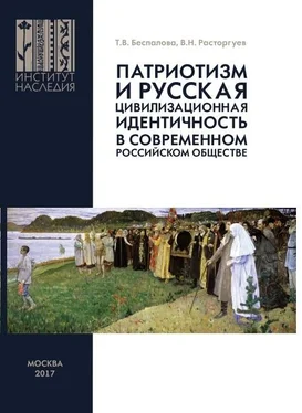 Татьяна Беспалова Патриотизм и русская цивилизационная идентичность в современном российском обществе обложка книги