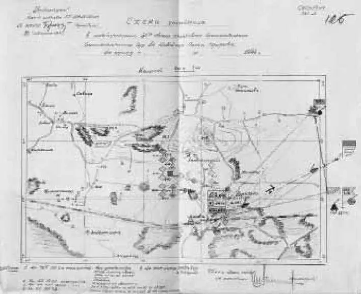 19 Схема управления в наступлении 31го ОГТПП Август 1944 г 20 Схема боевого - фото 22