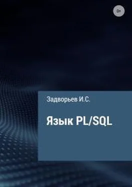 Иван Задворьев Язык PL/SQL обложка книги