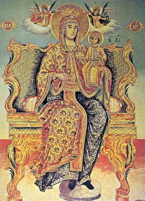 Богородица на троне XIX в Болгария Эта икона была написана Афонскими - фото 142
