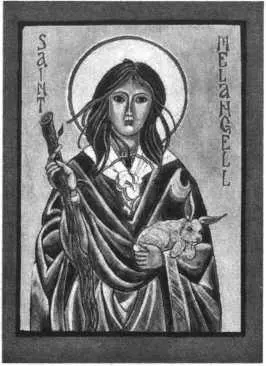 Рис 139 Икона Святая Мелангелла Уэльская с зайцем Агнцем то есть с - фото 135