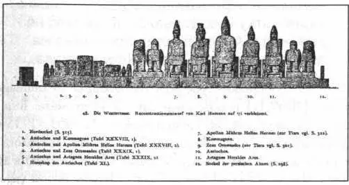 Рис 202 Реконструкция западной террасы сделанная Кар лом Хуманом в XIX веке - фото 194