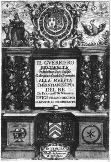 Pue 292 Титульный лист старинной книги Galeazzo Gualdo Priorato Il guerriero - фото 267