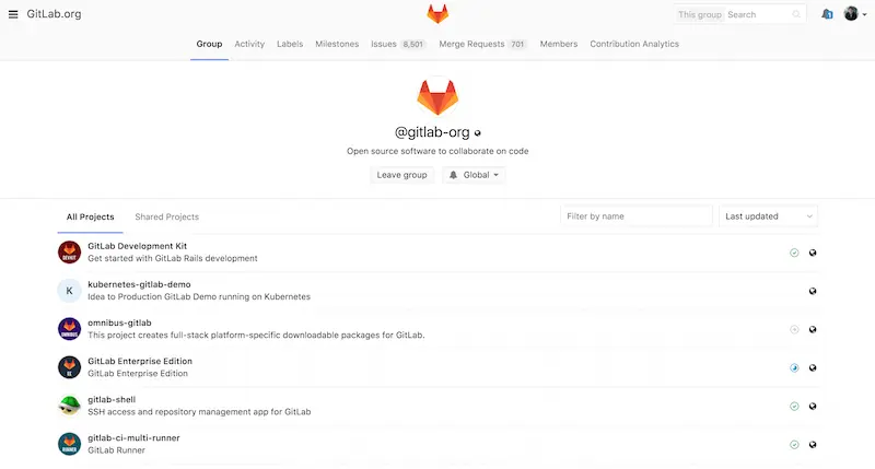 Рисунок 5 Экран управления группами GitLab Каждая группа связана с - фото 53