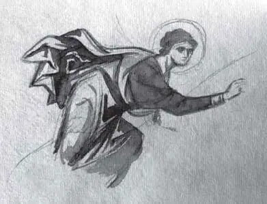 Ангел Подготовительный рисунок Ангел символ евангелиста Матфея - фото 179