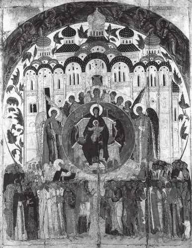 Икона О Тебе радуется XVI в Новгород Государственный Русский музей - фото 13
