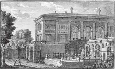 Вид на виллу Мадама Гравюра 1850е Элемент зрелищности был в барокко - фото 21