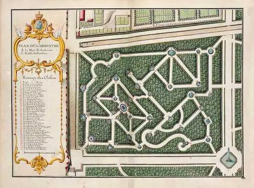 План версальского лабиринта 16651778 разрушенного в 1778 г Архитектор - фото 83