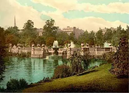 Кенсингтонские сады Фотохром Конец XIX в Англия Замок Лидс и парк - фото 87