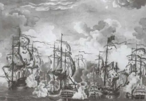 Сражение у мыса Калиакрия 31 июля 1791 года Акварель А Н Депальдо 1791 г - фото 65