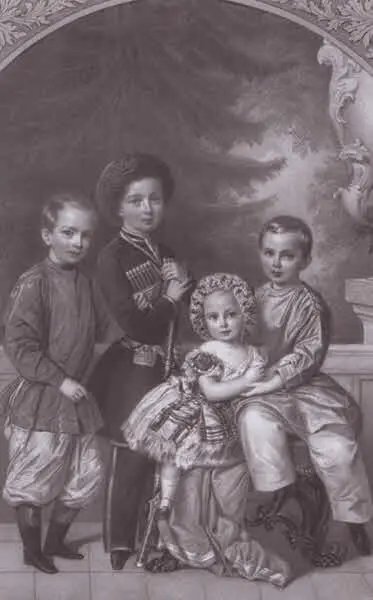Великий князь Александр Александрович крайний справа с братьями Владимиром - фото 8