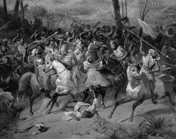 Битва при Арсуфе Художник Э ФирминФерон XIX в 　 Памятник Салах адДину в - фото 40