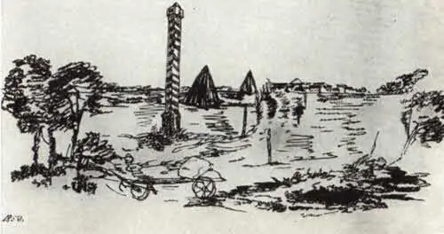 У верстового столба Перо 1858 г Автопортрет Схематическая карта Тург - фото 9