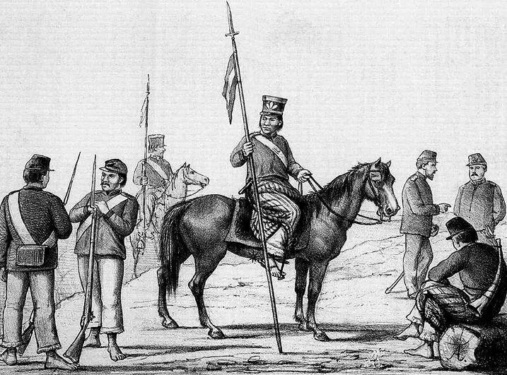 Обмундирование парагвайских пехотинцев и кавалеристов середины 1860х годов - фото 13