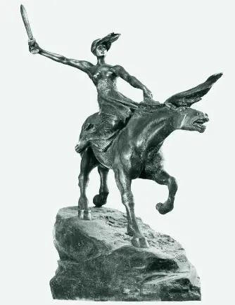 Валькирия в битве Скульптура Стефана Синдинга 1910 Один висит на древе - фото 15