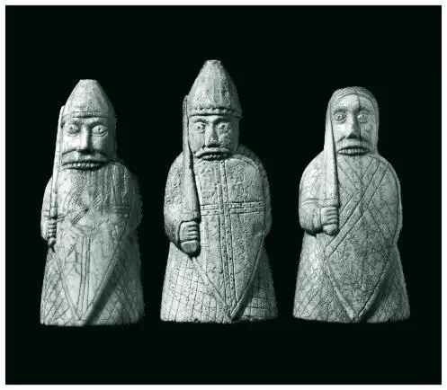 Воиныберсерки кусающие свои щиты Шахматные фигуры с острова Льюис Берсерки - фото 85