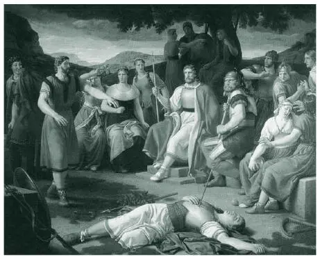 Смерть Бальдра Кристофер В Эккерсберг 1817 Похороны в корабле В эпоху - фото 88
