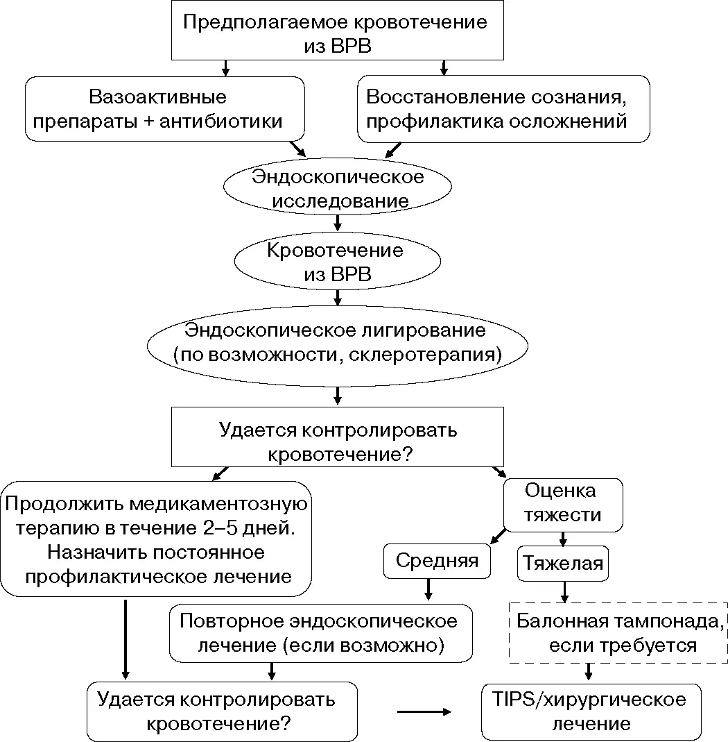 Рис 9 Алгоритм лечения острого кровотечения из варикозно расширенных вен - фото 9