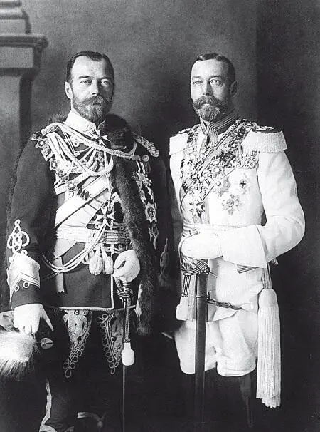 Царь Николай II слева и король Георг V справа в Берлине Фотография Эрнста - фото 91