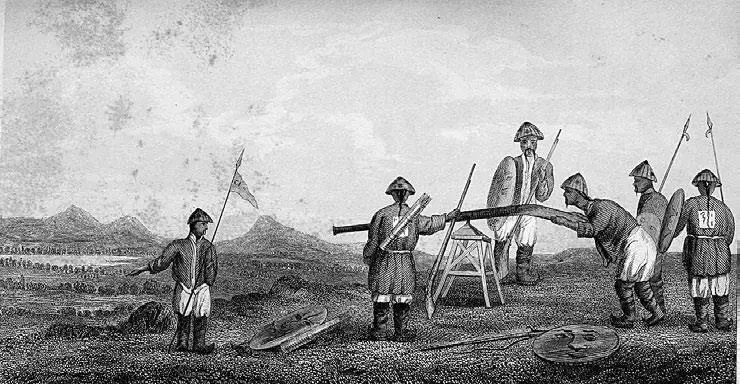 Китайский гингальс Гравюра 1843 года Характерно что китайскими стрелками - фото 10