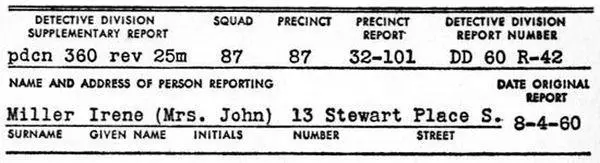 DETAILS Summary of interview with Irene Mrs John Miller at office of - фото 4