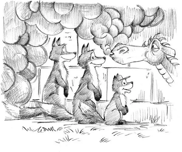 The whole fox family hugged one another rolling over and over in a jumble of - фото 32