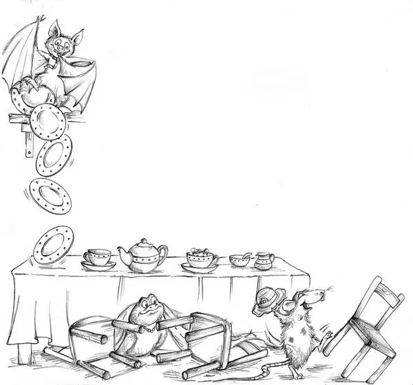 Masha the rat waved her straw hat as she pushed the kitchen chairs over - фото 10
