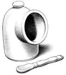 A pottery salt pig for storing and serving salt The porous unglazed interior - фото 25