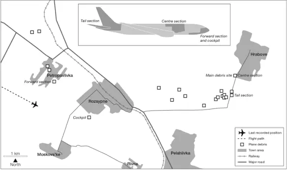 MH17 debris sites Source Dutch Safety Board Chapter 1 Amsterdam 17 July - фото 3