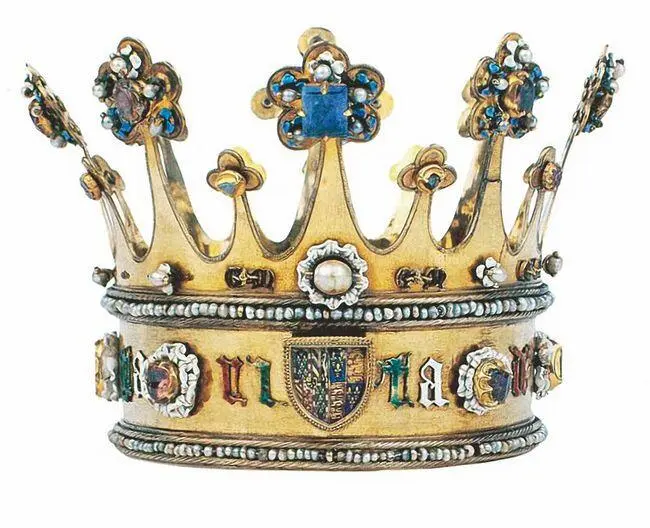 Корона Маргариты Йоркской супруги Карла Смелого 1461 Аахен Сокровищница - фото 48