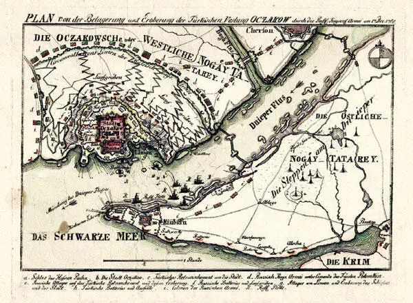 План осады Очакова 1788 Смерть Г Потемкина Гравюра XVIII в Встреча - фото 68