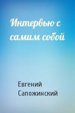 Евгений Сапожинский Интервью с самим собой обложка книги