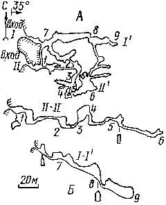 Рис 7 Пещера Mapиинская Съемка СГС 1976 Составили В Агеев С Голубев В - фото 7