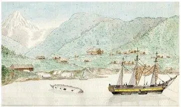 The Nadezhda moored in Avacha Bay by the settlement of Petropavlovsk on - фото 53