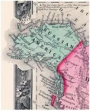 Russian America on a US map printed in Washington in 1860 In the aftermath of - фото 61