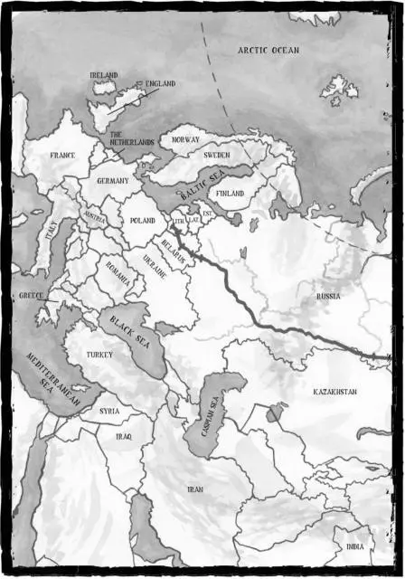 This map is intended to convey the great distance Lina and her family traveled - фото 2