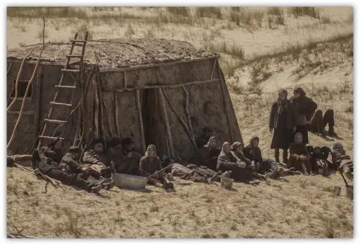 Vytautas Juozenas for SEG Inc Extras waiting to shoot a scene near the jurta - фото 23