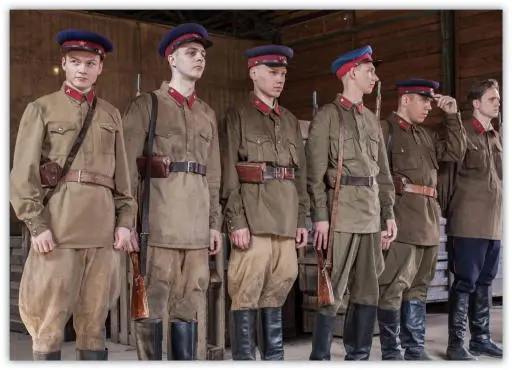Photo 2016 J Michael Smith Actors portraying the NKVD prepare to shoot a - фото 25