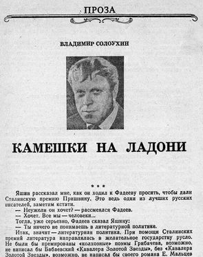 Владимир Солоухин Камешки на ладони [журнал «Наш современник», 1990, № 6] обложка книги