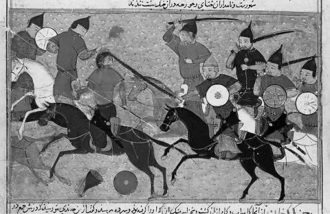 Genghis Khan depicted in battle from a fourteenthcentury book by - фото 13