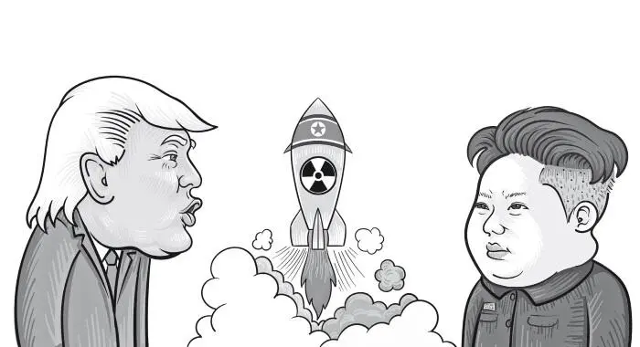 Карикатура на Ким Чен Ына и Дональда Трампа Военные эксперты уверены что в - фото 10