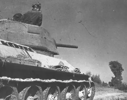 A T3476 tank heading to the front fires at a distant enemy position A - фото 69