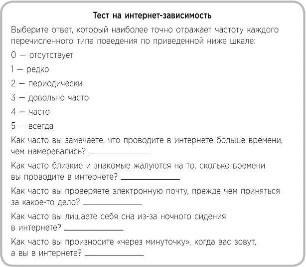 Если вы набрали 7 баллов или меньше значит у вас нет интернетзависимости - фото 2