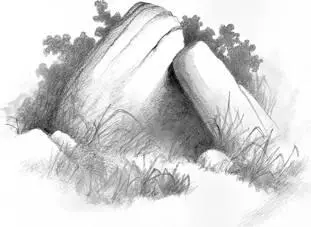 The smooth boulder at the edge of the clearing is where the leader speaks to - фото 37